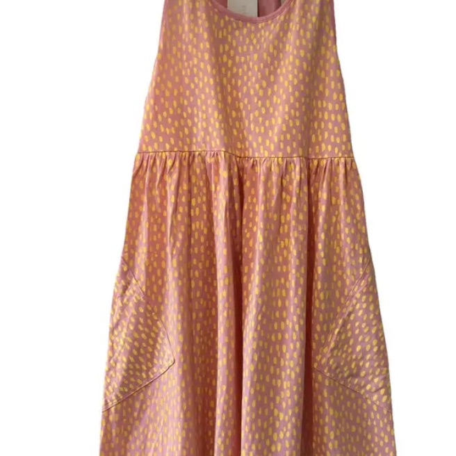 Stella Mccartney Pink And Yellow Sleeveless Dress